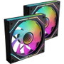 Mars Gaming Kit 2 Ventiladores PC Auxiliar MF-3D PROX2R Negro ARGB Silencioso 12dB 12mm